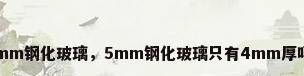 5mm钢化玻璃，5mm钢化玻璃只有4mm厚吗？