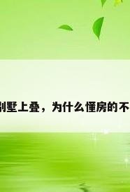 后悔买叠拼别墅上叠，为什么懂房的不买叠拼别墅？