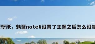 魅族魅蓝壁纸，魅蓝note6设置了主题之后怎么设锁屏壁纸？
