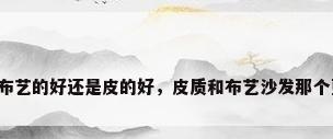 沙发是布艺的好还是皮的好，皮质和布艺沙发那个更实用？