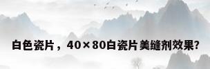 白色瓷片，40×80白瓷片美缝剂效果？