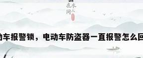 电动车报警锁，电动车防盗器一直报警怎么回事？