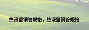 热浸塑钢管规格，热浸塑钢管规格