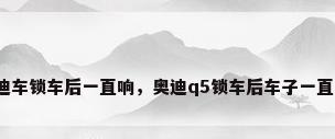 奥迪车锁车后一直响，奥迪q5锁车后车子一直响？