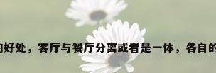 客厅餐厅分开的好处，客厅与餐厅分离或者是一体，各自的优缺点是什么？