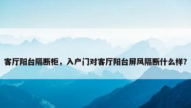 客厅阳台隔断柜，入户门对客厅阳台屏风隔断什么样？