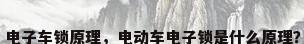 电子车锁原理，电动车电子锁是什么原理？
