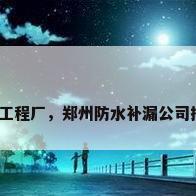 防水工程厂，郑州防水补漏公司排名？