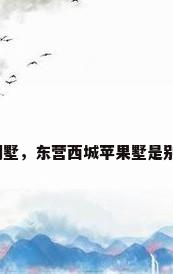 东营别墅，东营西城苹果墅是别墅吗？
