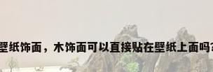 壁纸饰面，木饰面可以直接贴在壁纸上面吗？