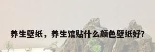 养生壁纸，养生馆贴什么颜色壁纸好？