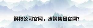 钢材公司官网，水钢集团官网？