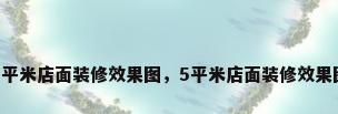 5平米店面装修效果图，5平米店面装修效果图