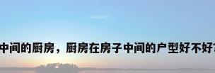 中间的厨房，厨房在房子中间的户型好不好？