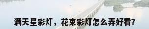 满天星彩灯，花束彩灯怎么弄好看？