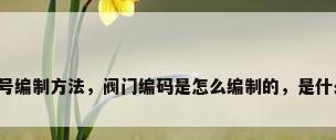 阀门型号编制方法，阀门编码是怎么编制的，是什么意思？