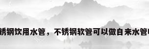 不锈钢饮用水管，不锈钢软管可以做自来水管吗？