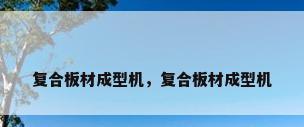复合板材成型机，复合板材成型机