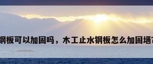 钢板可以加固吗，木工止水钢板怎么加固墙？