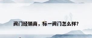 阀门经销商，标一阀门怎么样？