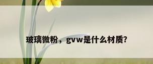 玻璃微粉，gvw是什么材质？