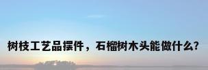 树枝工艺品摆件，石榴树木头能做什么？