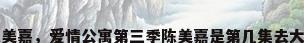 爱情公寓3陈美嘉，爱情公寓第三季陈美嘉是第几集去大学上班的呢？