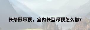 长条形吊顶，室内长型吊顶怎么撤？