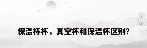 保温杯杯，真空杯和保温杯区别？
