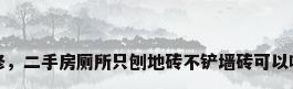 二手房厕所装修，二手房厕所只刨地砖不铲墙砖可以吗?是否会漏水？