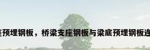 支座预埋钢板，桥梁支座钢板与梁底预埋钢板连接？