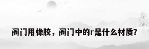 阀门用橡胶，阀门中的r是什么材质？