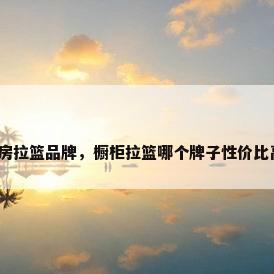 厨房拉篮品牌，橱柜拉篮哪个牌子性价比高？