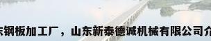 山东钢板加工厂，山东新泰德诚机械有限公司介绍？