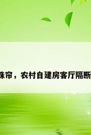 客厅隔断珠帘，农村自建房客厅隔断哪种好看？