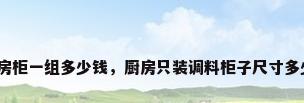 厨房柜一组多少钱，厨房只装调料柜子尺寸多少？