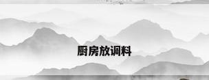 厨房放调料