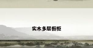 实木多层橱柜