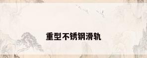 重型不锈钢滑轨