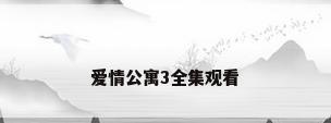 爱情公寓3全集观看