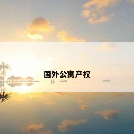 国外公寓产权