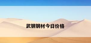 武钢钢材今日价格