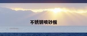 不锈钢喷砂板