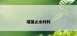 堵漏止水材料