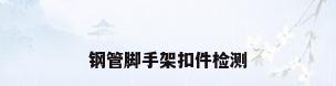 钢管脚手架扣件检测
