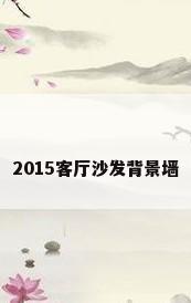 2015客厅沙发背景墙