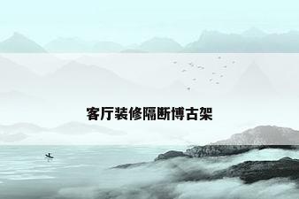 客厅装修隔断博古架