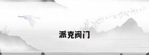 派克阀门