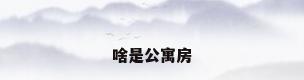 啥是公寓房