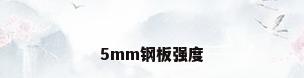 5mm钢板强度